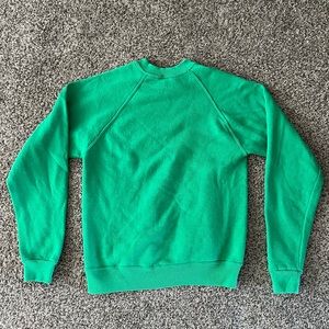 Vintage 90s Jerzees Raglan Sweatshirt Youth L (12-14) Blank Kelly Green
